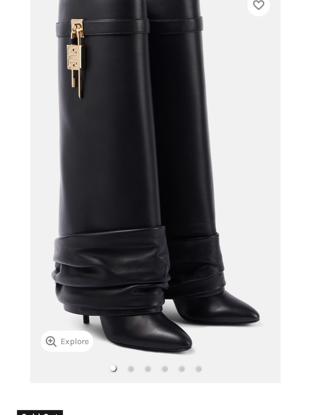 Givenchy Shark Lock Stiletto boots in nappa leather